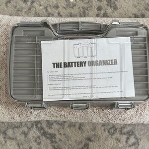 Gray Battery Organizer